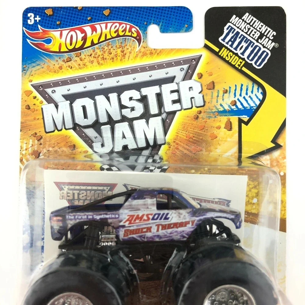 Hot Wheels Monster Jam Truck SHOCK THERAPY 4x4 Purple Die cast 1/64 Scale Tattoo